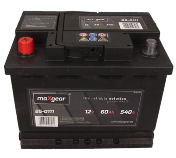 Батарея аккумуляторная Maxgear 12В 60Ач 540A(EN) L+ Maxgear 850111