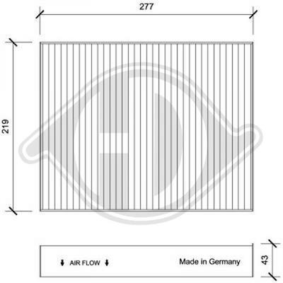 Diederichs DCI1207 Фільтр салону з активованим вугіллям DCI1207: Купити в Україні - Добра ціна на EXIST.UA!