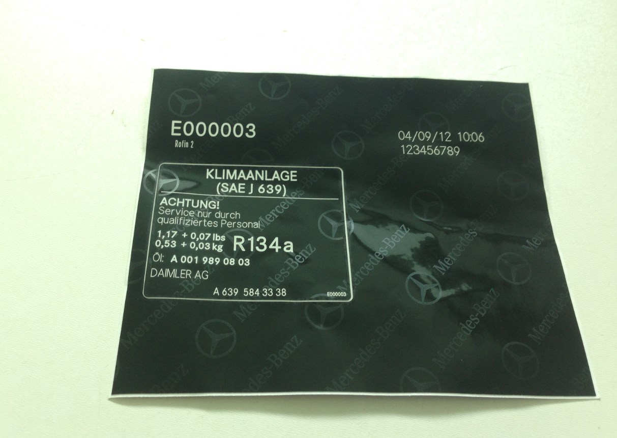 A6395843338ZXU1 Mercedes Табличка информационная