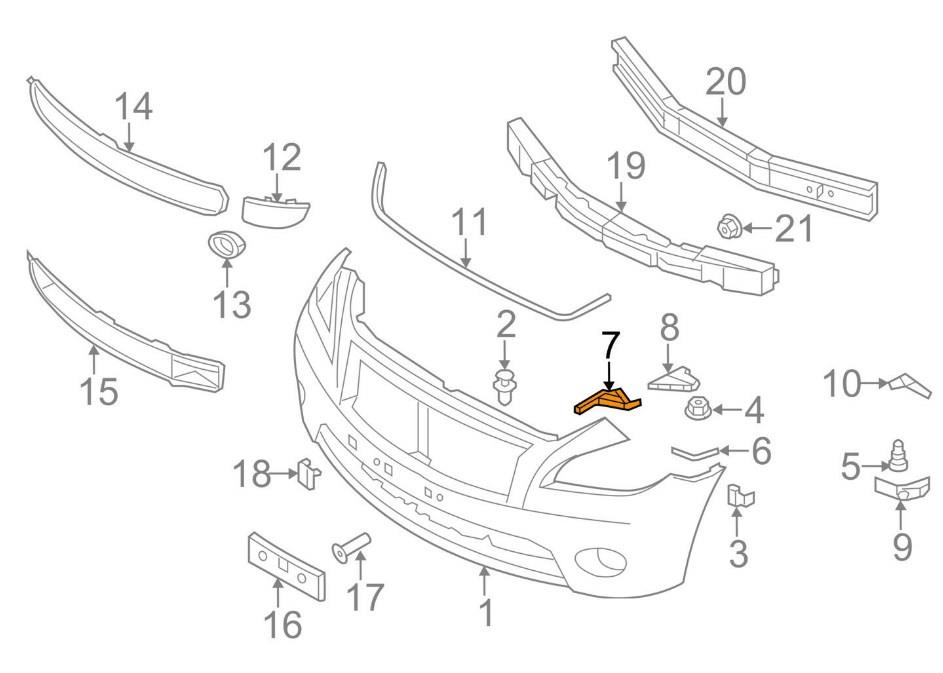 620591MA0A Nissan Крепление бампера