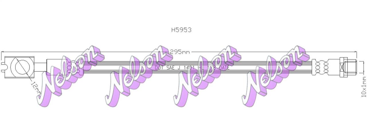 Brovex-Nelson H5953 Гальмівний шланг H5953: Купити в Україні - Добра ціна на EXIST.UA!