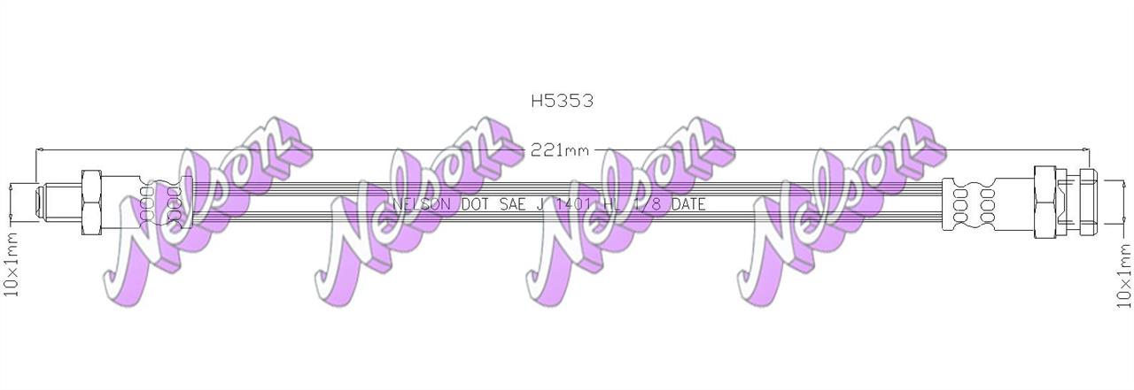 Brovex-Nelson H5353 Гальмівний шланг H5353: Купити в Україні - Добра ціна на EXIST.UA!