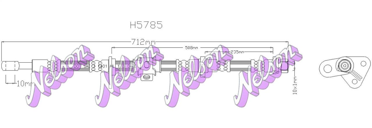 Brovex-Nelson H5785 Гальмівний шланг H5785: Купити в Україні - Добра ціна на EXIST.UA!