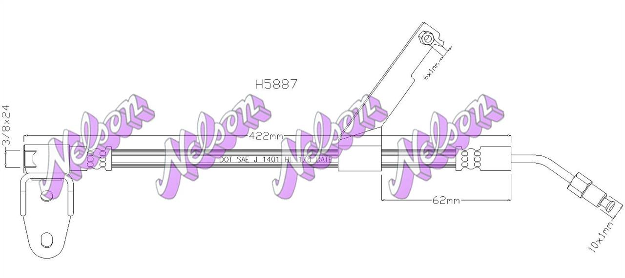 Brovex-Nelson H5887 Гальмівний шланг H5887: Купити в Україні - Добра ціна на EXIST.UA!