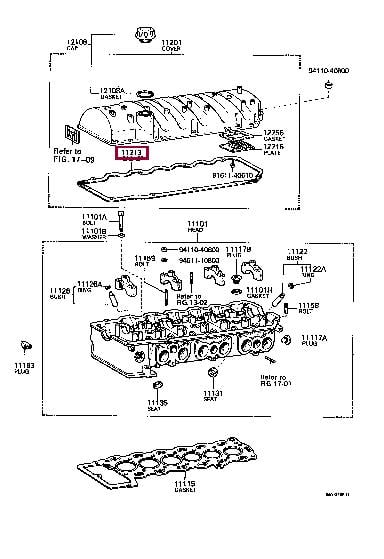 Клапанная прокладка Toyota Crown (Тойота Кроун): 1121341010 Toyota Прокладка клапанной крышки