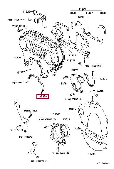 1131965010 Toyota Прокладка передней крышки двигателя