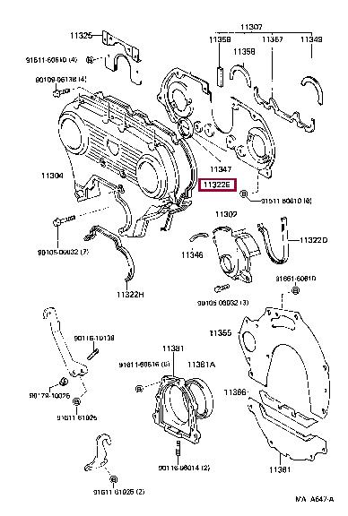 1132965010 Toyota Прокладка передней крышки двигателя