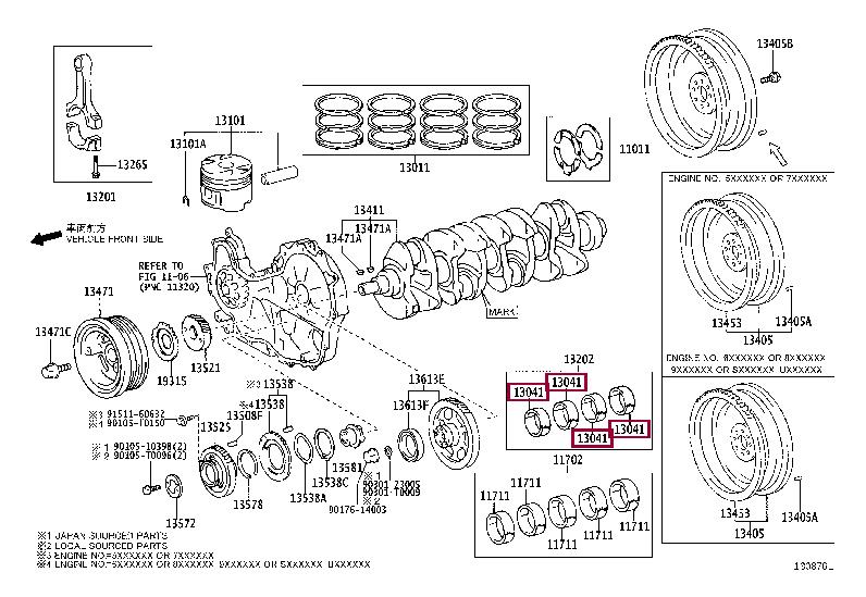 130410L02005 Toyota Вкладыши шатунные