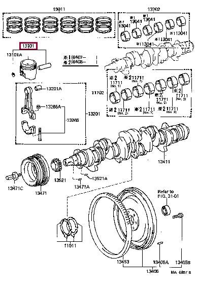 Поршень Toyota 13103-43031