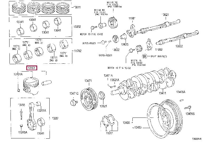 1310375050 Toyota Поршень