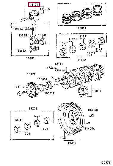 1310388480 Toyota Поршень