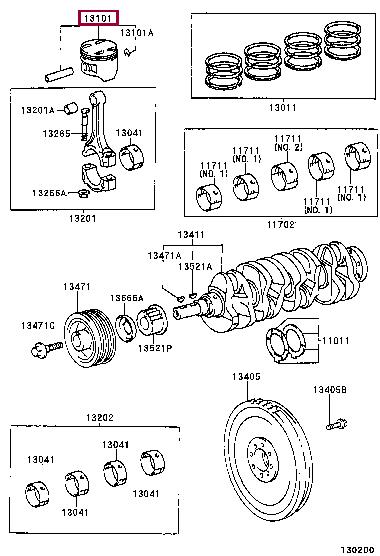 1310388570 Toyota Поршень