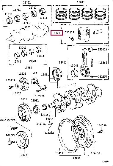 1310456050 Toyota Поршень