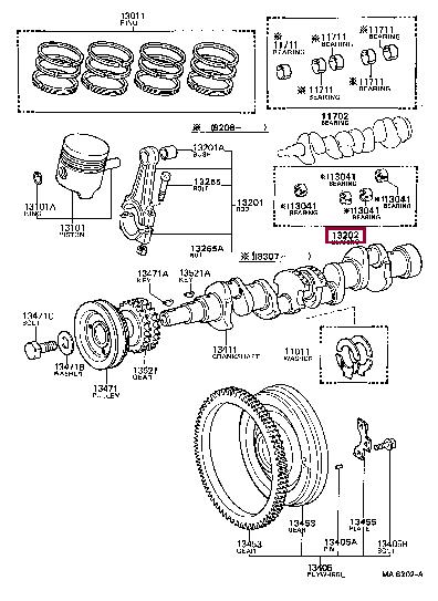 1320413040 Toyota Вкладыши