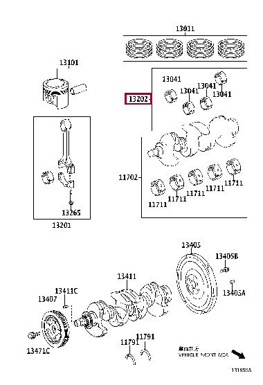 1320421033 Toyota Вкладыши шатунные