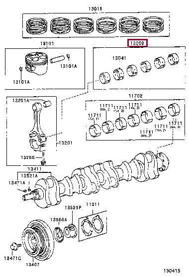 1320446030 Toyota Вкладыши шатунные