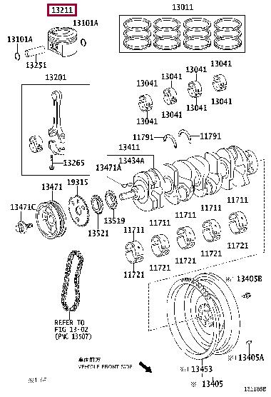 1321128061C0 Toyota Поршень