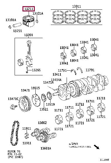1321128100C0 Toyota Поршень