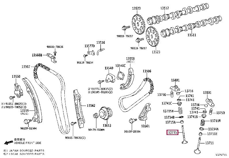 137150E010 Toyota Клапан выпускной