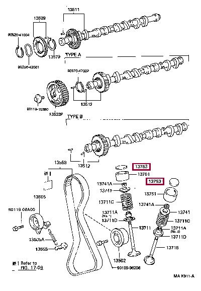 1375316521 Toyota Шайба клапана, регулировочная