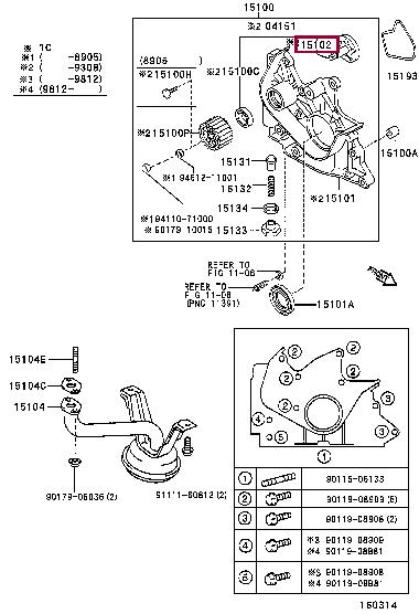 1510264021 Toyota Шестерни насоса масляного