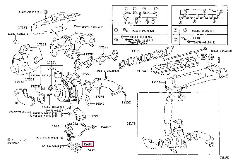 1540730010 Toyota Трубка системы смазки