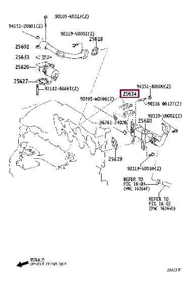 256340R010 Toyota Кольцо уплотнительное
