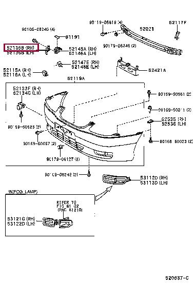 5213520070 Toyota Направляющая