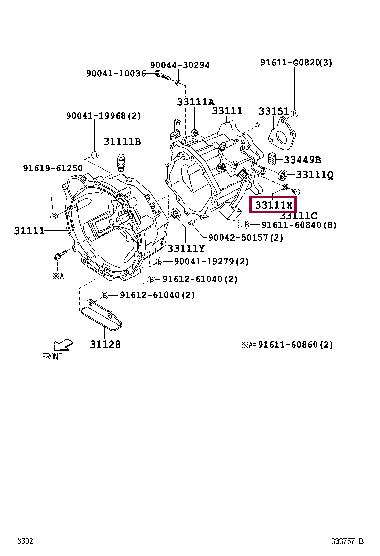 9004430186 Toyota Ущільнення