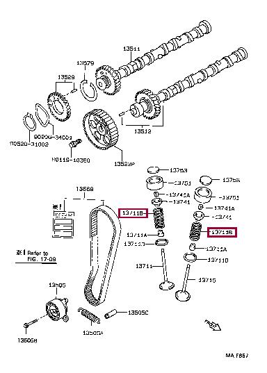 9050131005 Toyota Пружина клапана