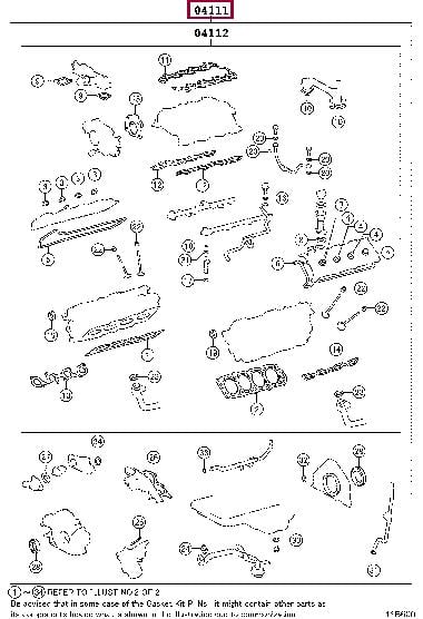Toyota 04111-50180 Прокладка двигуна, комплект 0411150180: Приваблива ціна - Купити в Україні на EXIST.UA! 0411150180 Toyota Прокладка двигуна, комплект