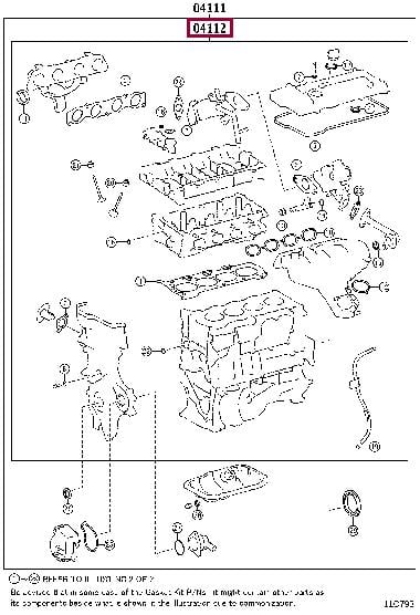 Toyota 04112-0T163 Прокладки ГБЦ, комплект 041120T163: Отличная цена - Купить в Украине на EXIST.UA! 041120T163 Toyota Прокладки ГБЦ, комплект