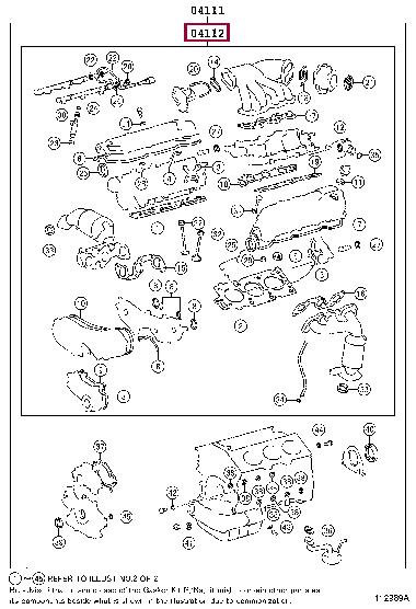 0411220540 Toyota Прокладки ГБЦ, комплект