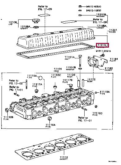 1121347013 Toyota Прокладка клапанной крышки