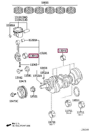130413110004 Toyota Вкладиші шатунові