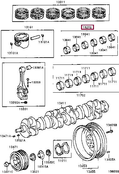 1320466031 Toyota Вкладыши