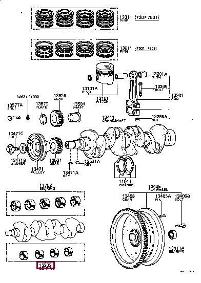 1320548010 Toyota Вкладыши шатунные