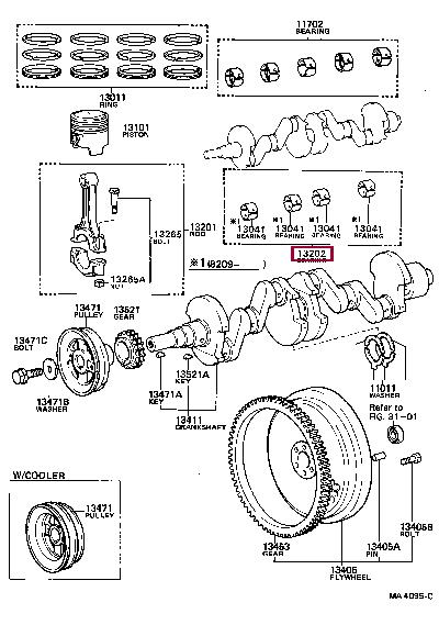 1320588280 Toyota Вкладыши шатунные