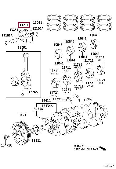 132110V012A0 Toyota Поршень