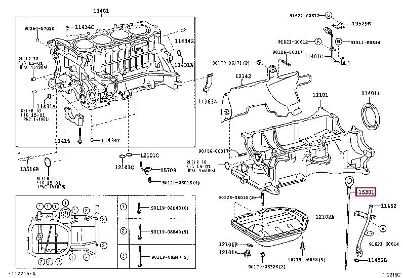 Щуп уровня масла Toyota 15301-33020