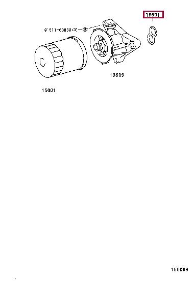1569276010 Toyota Прокладка корпуса фильтра масляного