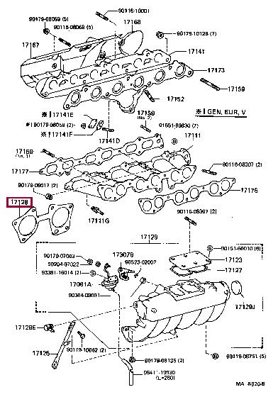 1712842020 Toyota Прокладка