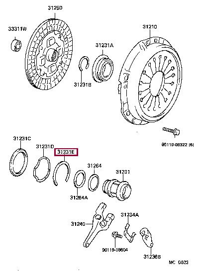 9052067001 Toyota Кольцо