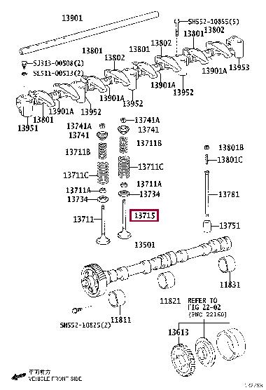 S137151251 Toyota Клапан выпускной