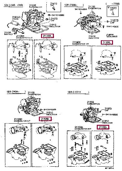 0421233022 Toyota Уплотнения тормоза АКПП, комплект
