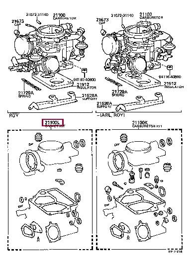 0421245011 Toyota Уплотнения тормоза АКПП, комплект