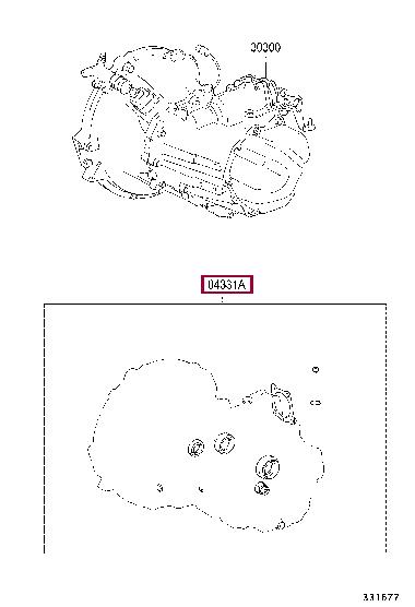 0433105090 Toyota Прокладки автоматической коробки передач (АКПП), комплект