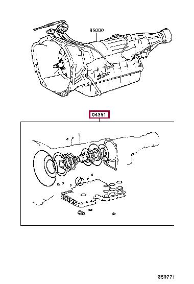 0435130191 Toyota Прокладка двигуна, комплект