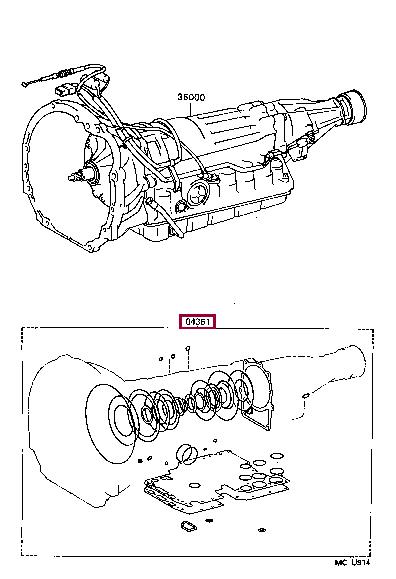 0435130260 Toyota Прокладка двигуна, комплект