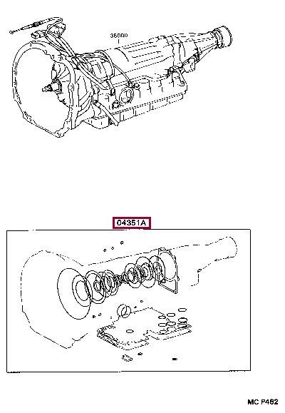 0435130280 Toyota Прокладки двигателя, комплект